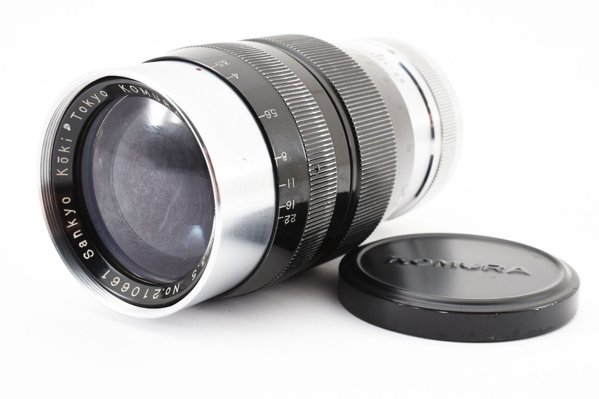【良品+】Sankyo Koki KOMURA 105mm F3.5 L39Mt Very Good* KOMURA 105mm f/3.5 Sankyo Koki L39 Screw Mount
