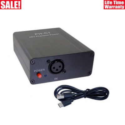 PH-C1 Capacitive Microphone 48V Phantom Power Supply XLR Input and Output Type-C