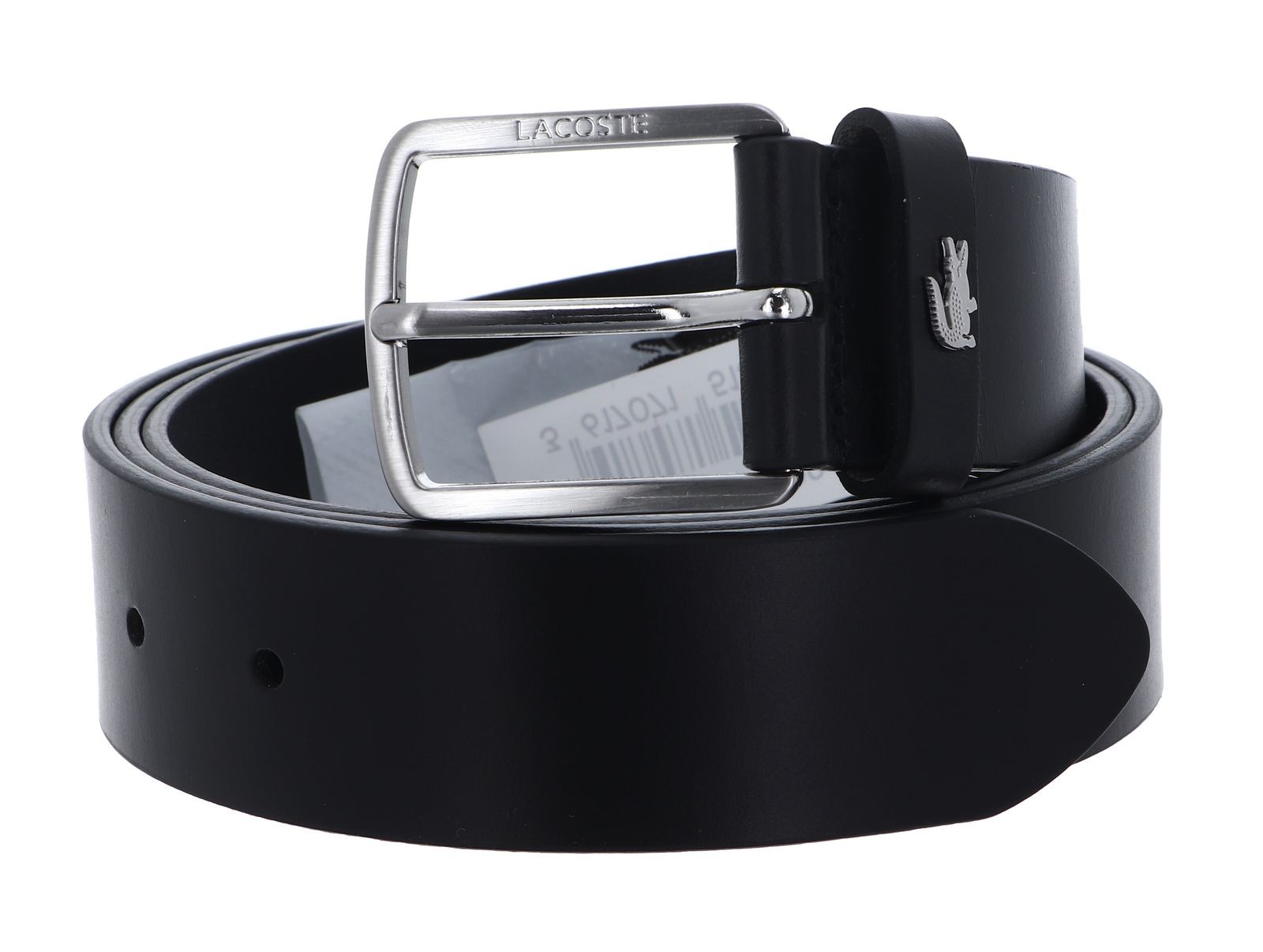 LACOSTE belt Elegance Plain Leather Belt W115 Noir