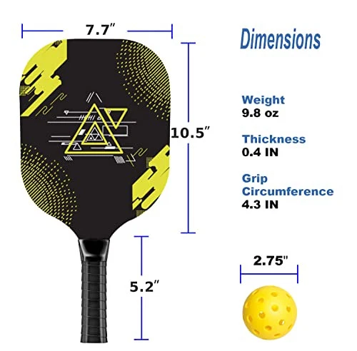 Pickleball Paddles, Pickleball Set with 4 A:4 paddles & 4 balls & 4 towels