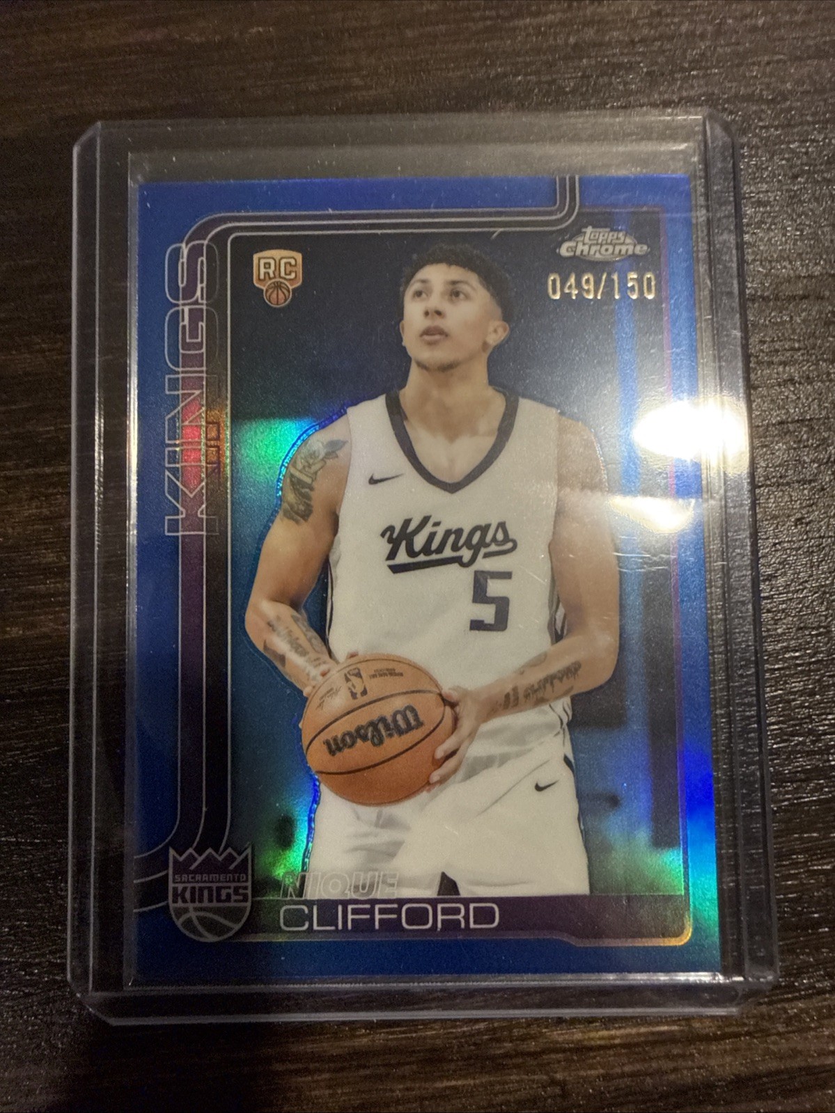 2025-26 Topps Chrome - Nique Clifford #274 Blue RayWave Refractor /150 (RC)