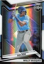 2022 Panini Elite Extra Edition #169 Willy Vasquez Decade Die Cut #/999 Rays