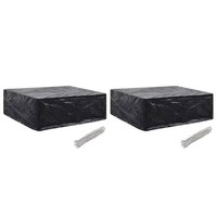 Vidaxl GartenmöBel-Abdeckungen 2 Stk. 8 ÖSen 250X210X90 Cm Neu