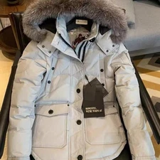 Moose Knuckles women's hooded fur collar outdoor thick coat