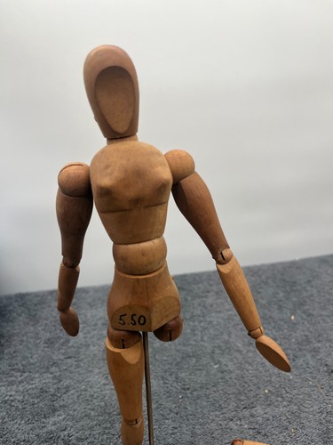 vintage art form mannekin jointed doll korea needs tlc wood wooden - Photo 11/13