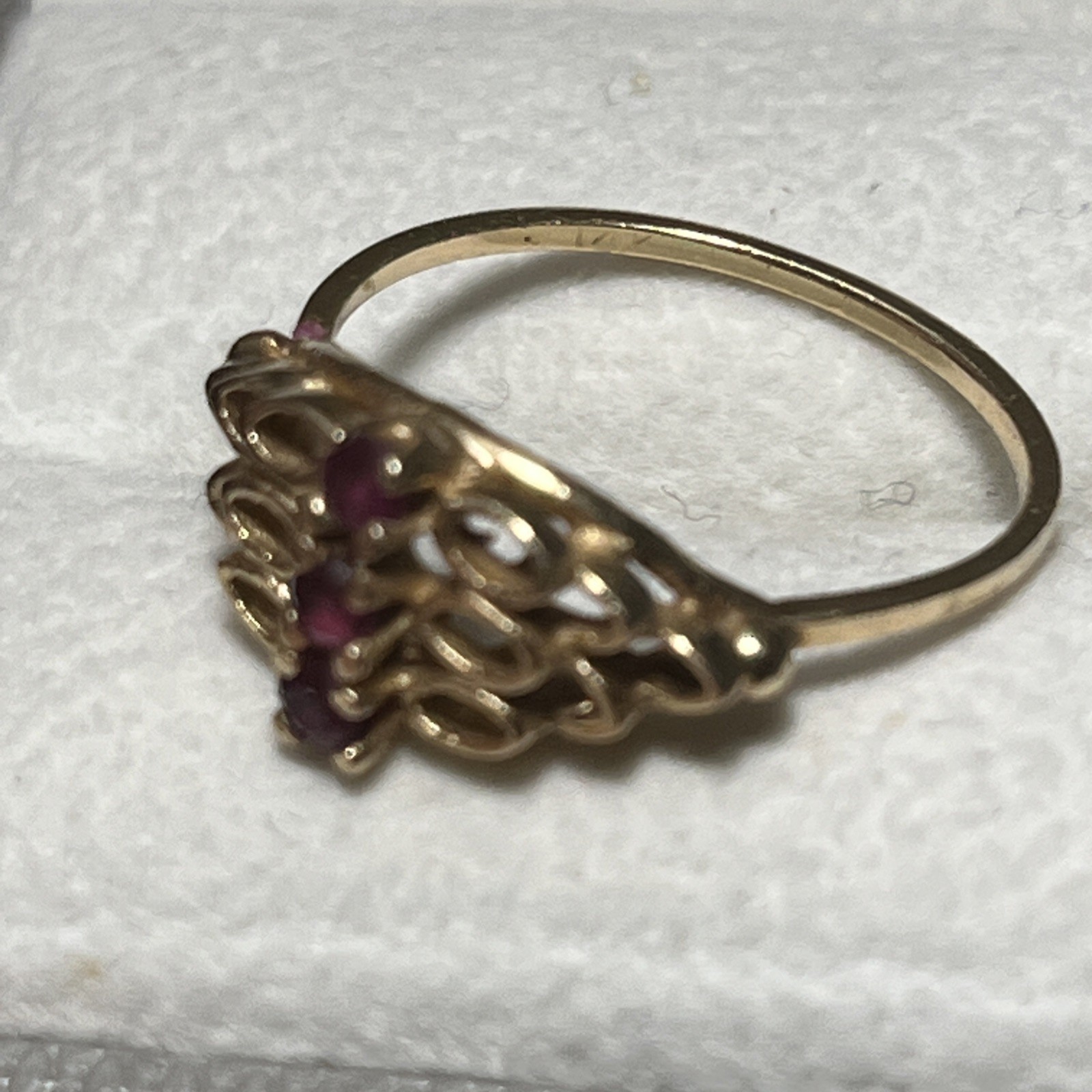 14k Gold Antique Ruby Ring - image 5