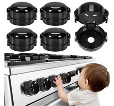 Stove Knob Safety Covers, Unlock with Adult Palm On Two Buttons, Press Gas Stove