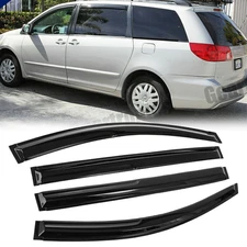 For Toyota Sienna 2004-2009 3D Wavy Mugen Window Visor Sun Rain Guards Rgmzwvdsg