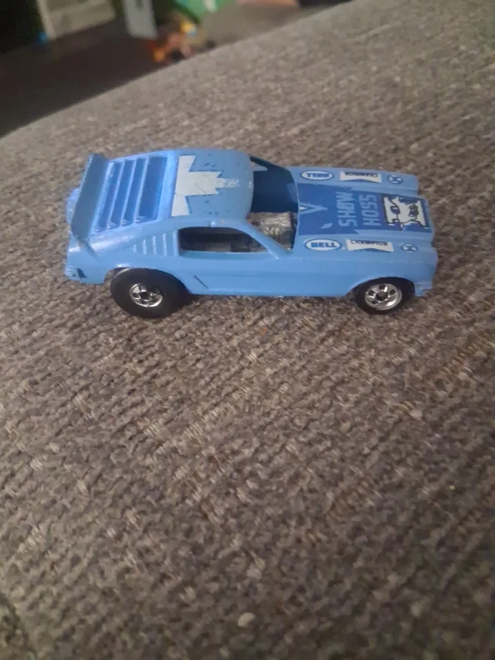 1969 Hot Wheels Black Walls BLUE Show Hoss Mustang II Funny Car Rare  - Image 3 of 4