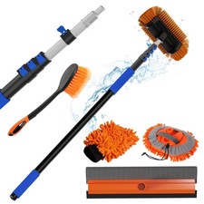 Car Wash Brush with Long Handle, 3-12FT Telescoping Car Cleaning Kit, Soft Br...