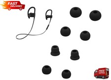 Replacement 8pc Silicone Ear Tips Buds For Beats By Dre Powerbeats Black