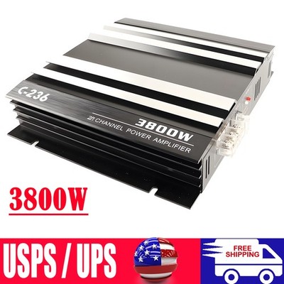 3800 Watts 2-Channel Car Truck Stereo Audio Amplifier Power Amp System 12V