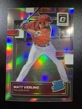 2022 Panini Donruss Optic Rated Rookie Matt Vierling #85 Holo Prizm Phillies
