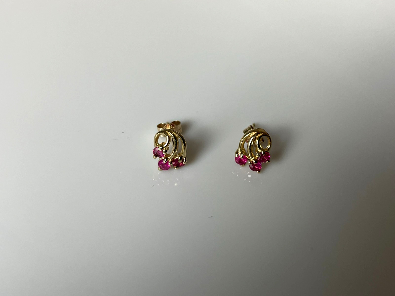 Ruby Earrings 9ct Gold Ruby Stud Earrings Gold Ru… - image 6