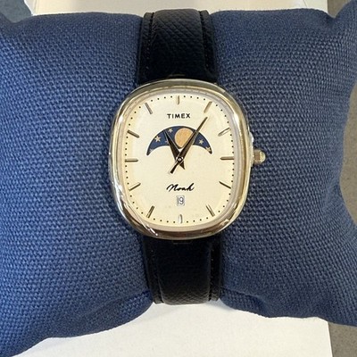 Noah NY x Timex Oval Moon Phase Watch - Black Strap/Gold Case - Brand New