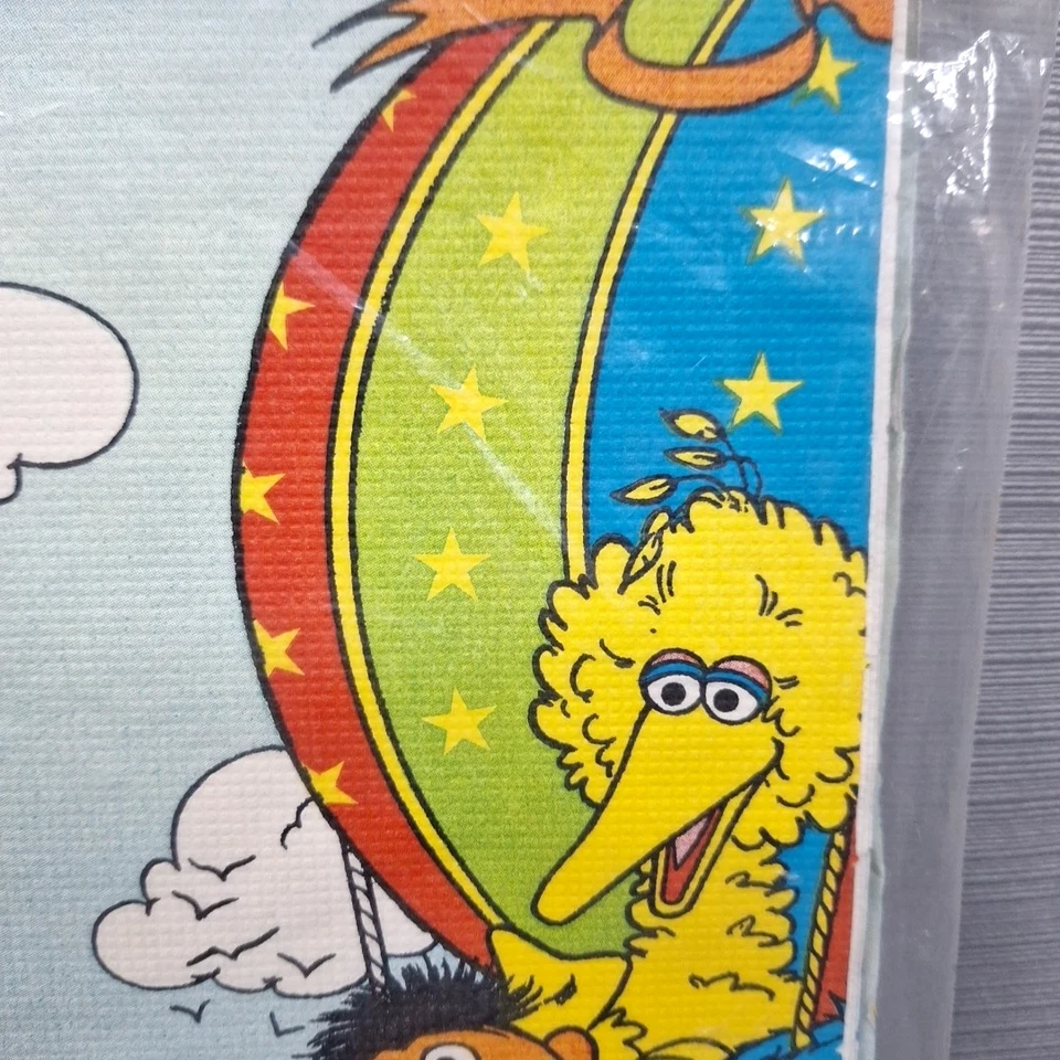 De colección C.A. Mantel de fiesta de papel Reed Sesame Street 52" x 96" 1984 sellado brillante Foto 4 de 4
