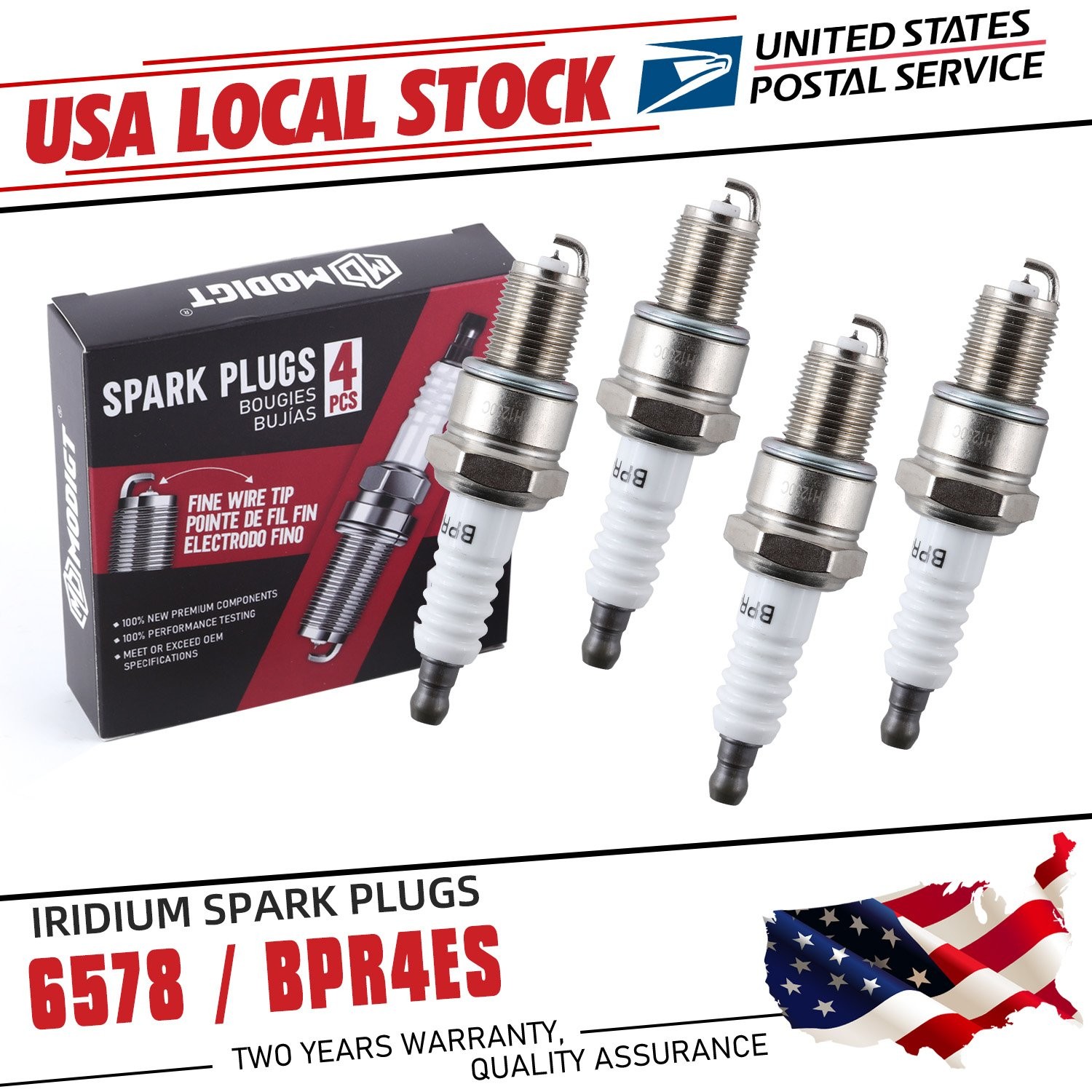 4Pcs For NGK Spark Plug BPR4ES For Kawasaki 6578 Toro: 92070-7004 Arien 9873