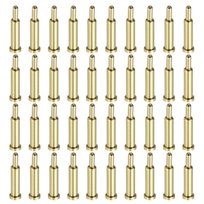 40Pcs 8.5mm Gold Plated Copper PogoPins, Spring Loaded Current Test Probes