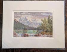 James Olaf McIntyre Print of Mt Robson Painting Canada Rocky Mountains