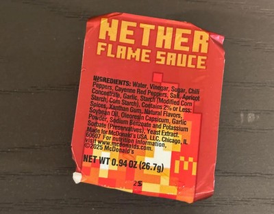 McDonald's Nether Flame Sauce x6 (6-Pack) New Limited Edition