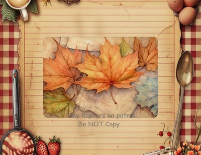 Fall Leaves~ 11 x 8~ Tempered Glass Cutting Board~FREE ship~ CHOICE~Gift~ USA