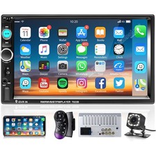 7" Doppel 2 DIN Bluetooth Autoradio Stereo FM USB TF AUX MP5 Player Mit Kamera