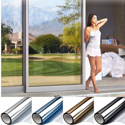 Einweg Spiegel Fenster Folie Reflektierend Solar Tönungsfolie Glas Aufkleber Home Privacy