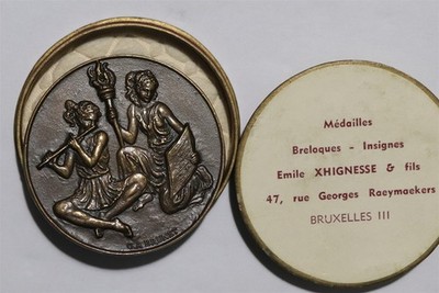     LUXEMBURG PHILIPS 1957 MEDAILLE von Brunet IN OVP 50mm B89 CG9