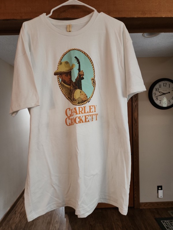 Charley Crockett shirt Mens XL White NWOT Country Guitar
