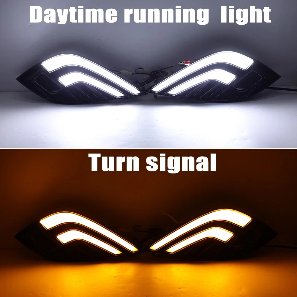 Pair For 2018 2019 2020 Toyota Camry SE XSE LED Fog Light Lamp w/ LED DRL