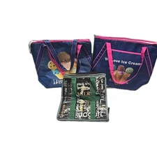 Lot Of 3 Braum's Ice Cream Insulated Grocery Bag Reusable Cold Bag **READ**