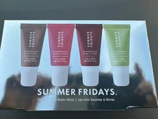 Christmas Stocking Stuffer- 4 Pc Summer Fridays Lip Butter Balm Minis Gift Set
