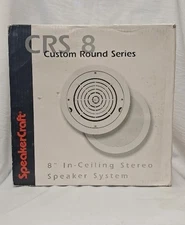 SPEAKERCRAFT "CRS8 TWO."  8” IN-CEILING SPEAKER WHITE CUSTOM ROUND SERIES 100w  