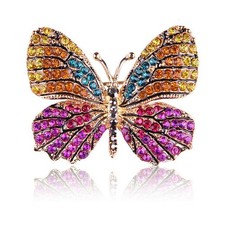 Empress Monarch Winged Butterfly Crystal Rhinestones Brooch Pin Mix 