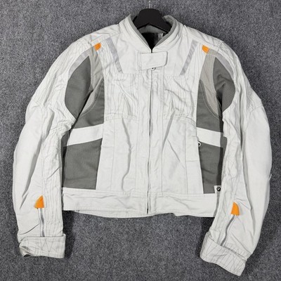 BMW Motorrad Jacket Airflow Mens Size 42 Gray Armored Biker Gear