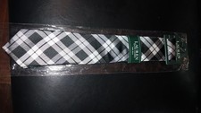 Boys silk ralph lauren tie black and white pattern