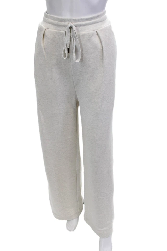 Calça de moletom feminina Ulla Johnson bege cordão tamanho M - Imagem 2 de 4