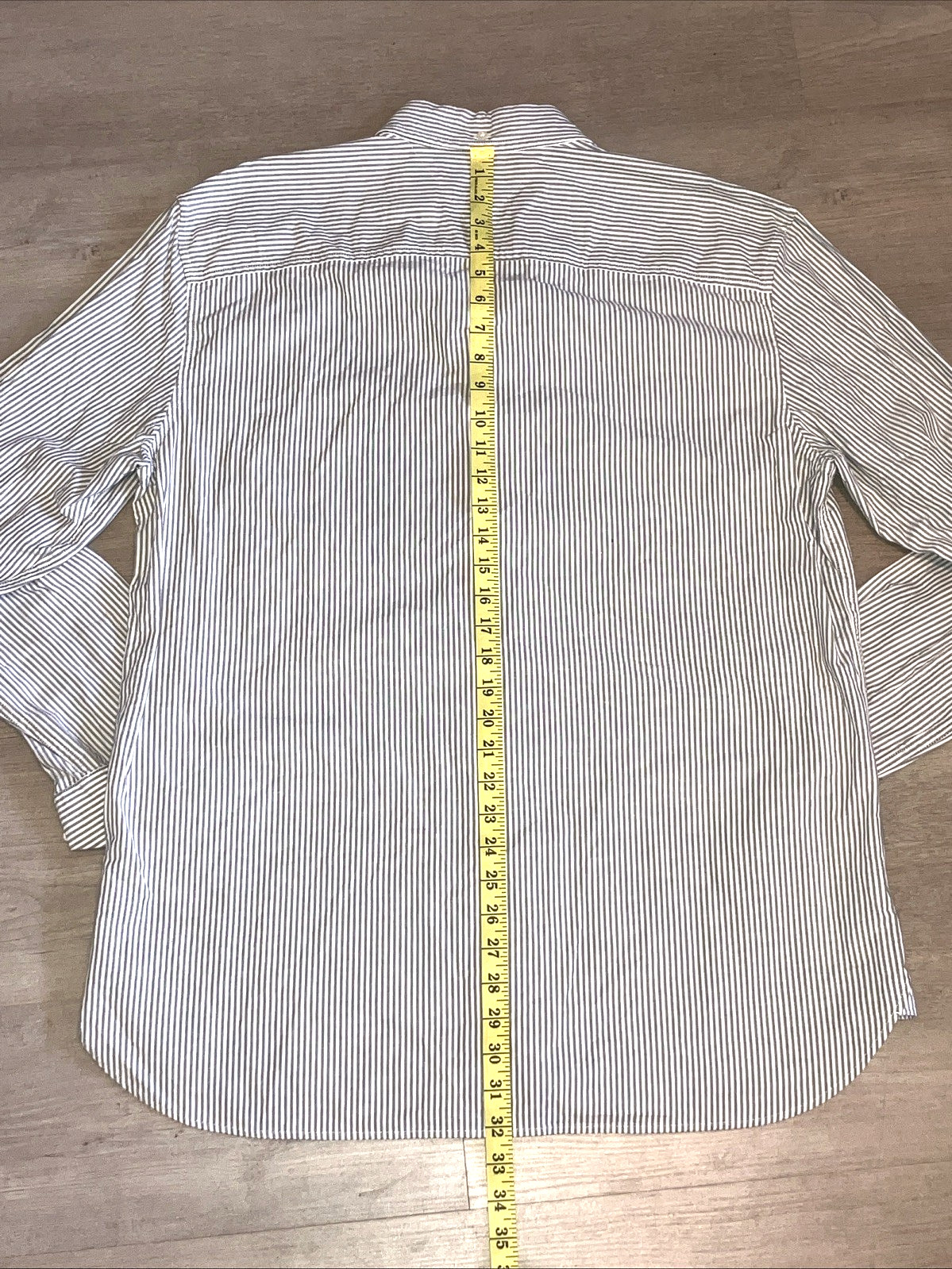Tommy Hilfiger Mens Oxford Custom Fit Striped Shirt Size XL Long Sleeve Button image 8