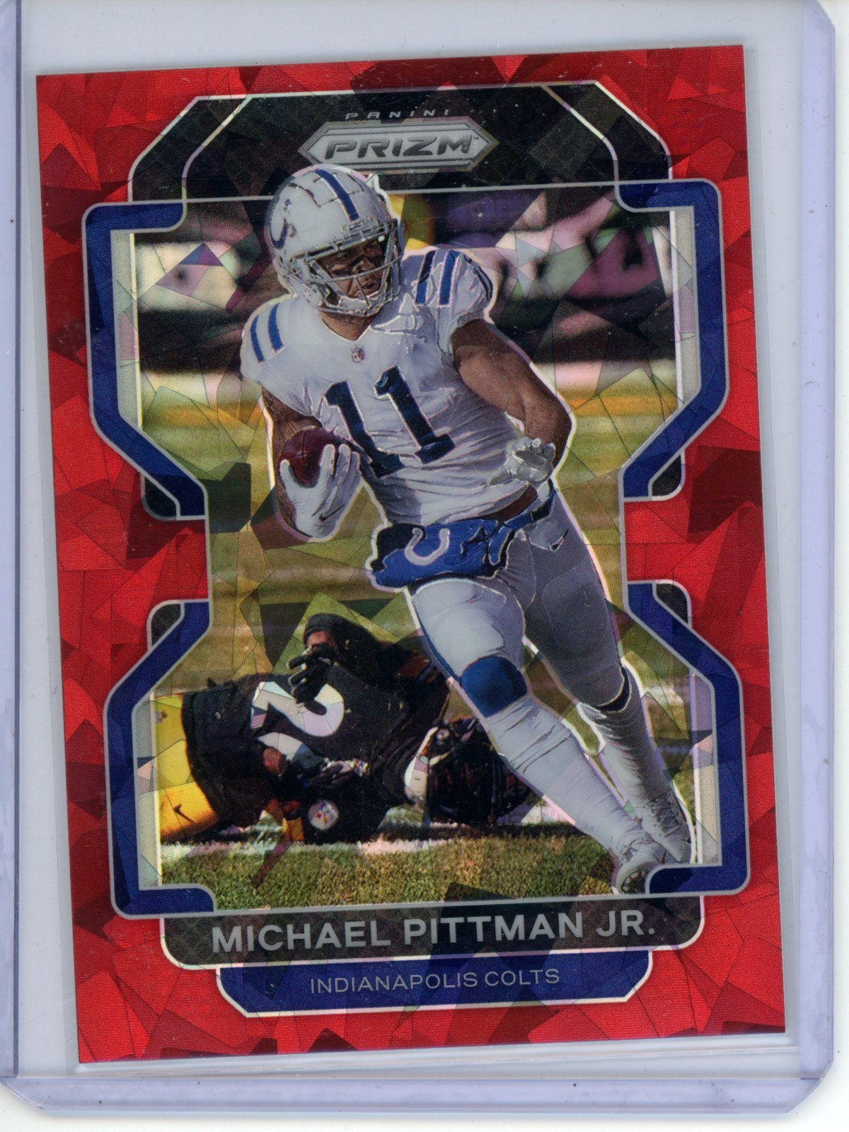 2021 Panini Prizm - #22 Michael Pittman Jr. Red Ice Prizm Indianapolis Colts