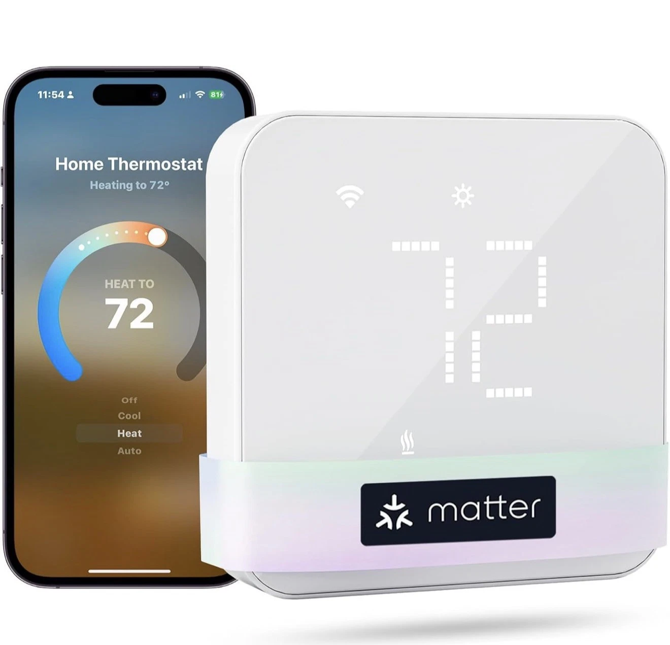 meross Smart Thermostat for Home WiFi Thermostat Works with Matter Alexa Apple