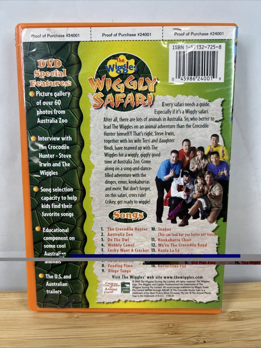 The Wiggles Wiggly Safari DVD pre owned Condition DVD Steve Irwin