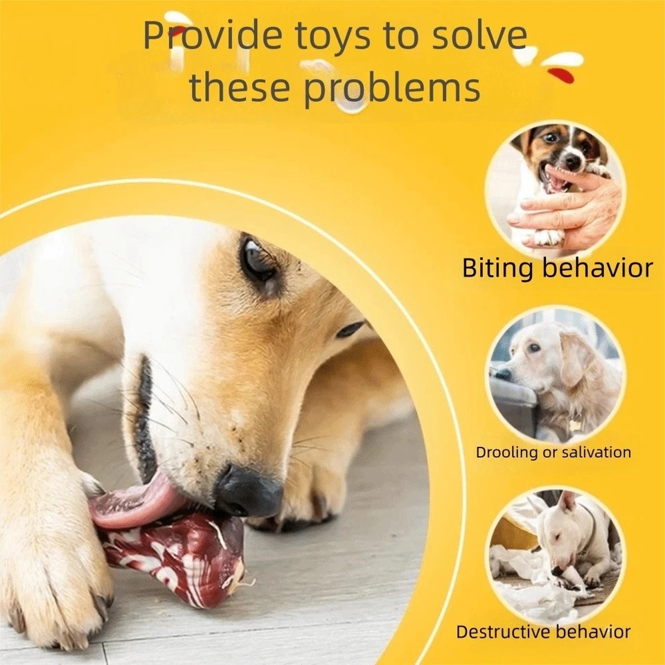 Teeth Cleaning Dog Chew Toy Nylon Indestructible Dog Bone Toy  Large Dogs - Image 4 of 4