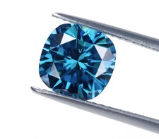 5 Ct Cushion Cut Natural Blue Color Loose Lab-Grown CVD Diamond VVS1 Certified