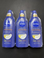 3 NIVEA Nourishing Skin Firming Body Lotion with Q10 and Vitamin C, 16.9 Fl Oz