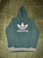 Adidas Pullover Hoodie Sweatshirt Jumper Mens Large Green Big Logo