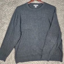 Daniel Cremieux Sweater Mens XXL Grey 100% Supima Cotton Crew Neck Pullover NWOT