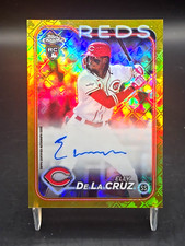 2024 Topps Chrome Logofractor Elly de la Cruz Gold Auto /50 RC Rookie SP SSP