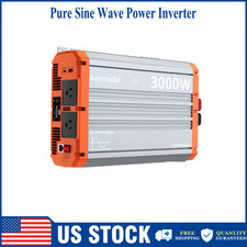 AeternaSol 3000W Pure Sine Wave Inverter 12V DC to 120V Converter Remote Control