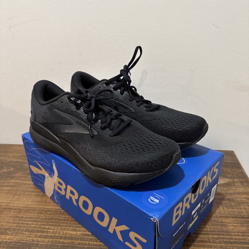 Brooks Ghost 16 Mens Running Shoes Fitness Gym Premium Black Sz 12 (Wide) 2E - Picture 5 of 11