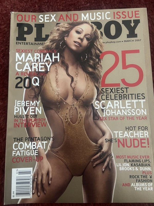 PLAYBOY: Scarlett Johansson 25 Sexiest Celebrities + Mariah Cover / March 2007